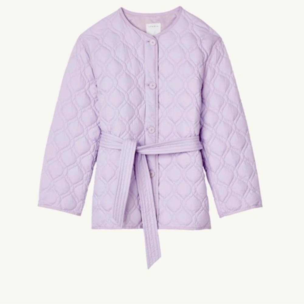 LIKE NEW Rayja Quilted Purple Down Puffer Lilac Oversize Jacket M Fr 38